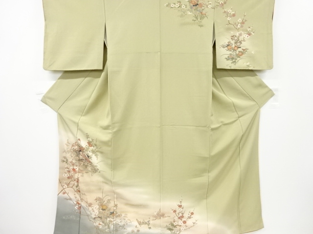 JAPANESE KIMONO / HOMONGI / FLOWER & TANZAKU